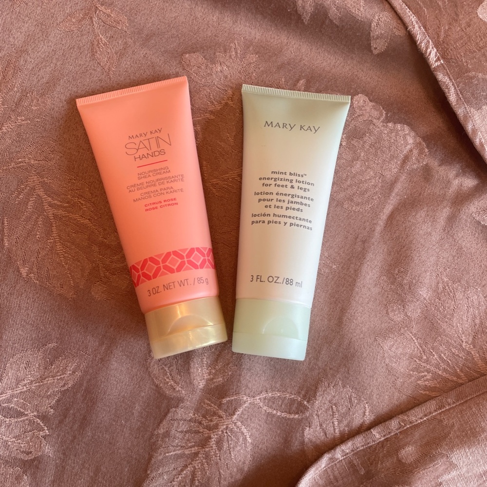 NIB Mary Kay  Citrus Rose Nourishing Shea Cream & Mint Bliss Energizing  Lotion